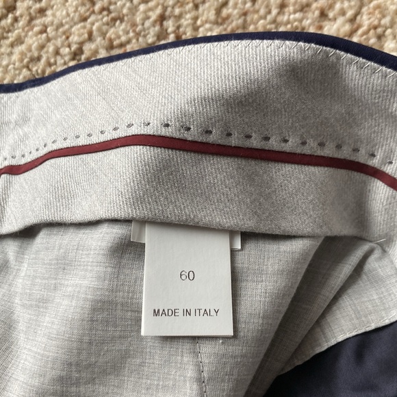 NWOT Brunello Cucinelli Men’s Navy Lightweight Wool Trousers Pants IT60 US 42-44 - Picture 6 of 16